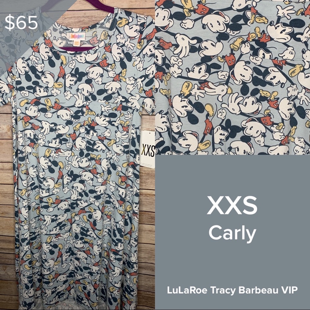 NWT LuLaRoe Disney Carly Dress Size XXS